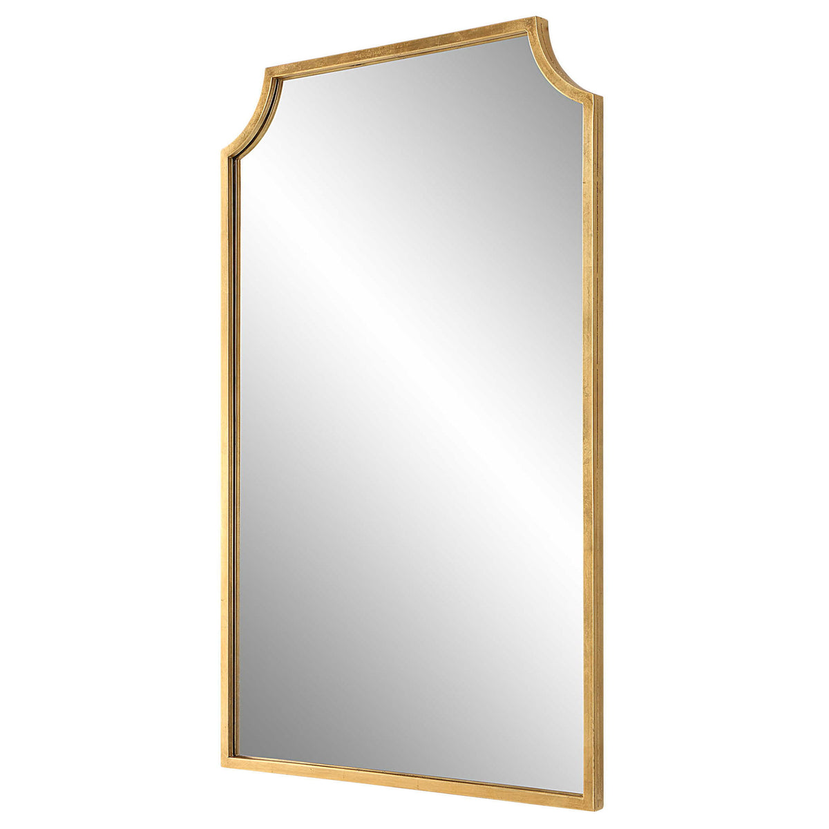Metal Frame Mirror - Gold Leaf