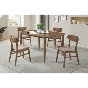 Whisten - Dining Set With Rounded Tabletop And Upholstered Chairs