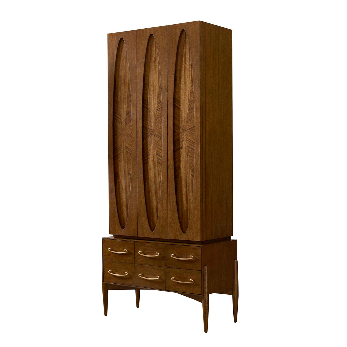 Tiger Eye - Tall Cabinet - Woodtone / Brass