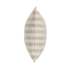 Villa Linna 24-inch accent pillow in ivory and natural fabric