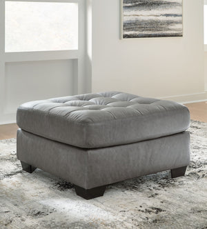Clairette Court - Oversized Accent Ottoman - Alloy - R&R Furniture Gallery (Fountain Valley, CA)