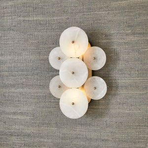 Alabaster Radiance - 2 Light Sconce - Brass