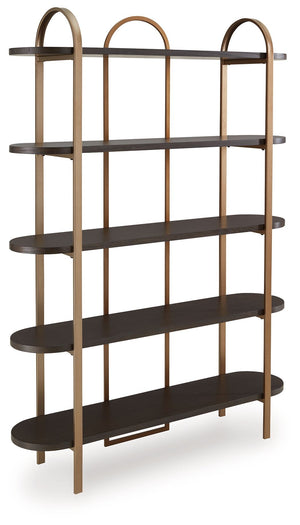Brentmour - Bookcase - Brown / Gold Finish - R&R Furniture Gallery (Fountain Valley, CA)
