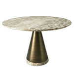 Conical - Dining Table - Bronze / White