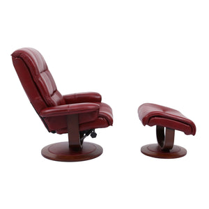 Knight - Manual Reclining Swivel Chair and Ottoman