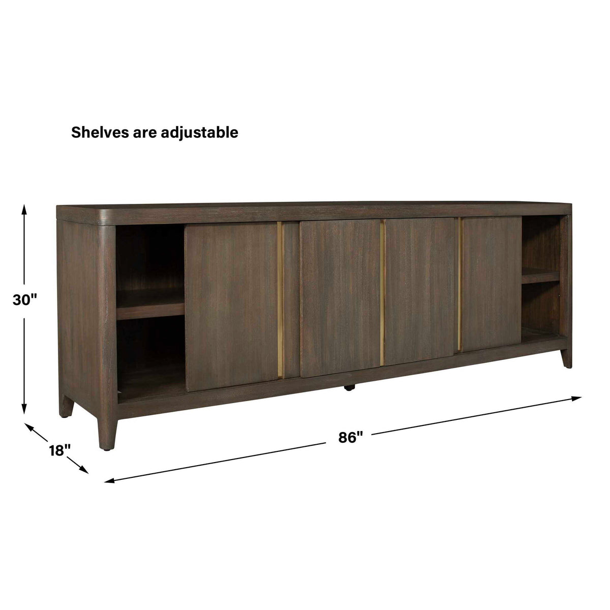 Botero - Console Cabinet - Walnut