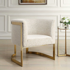 Bellina - Plush Barrel Chair - Gold