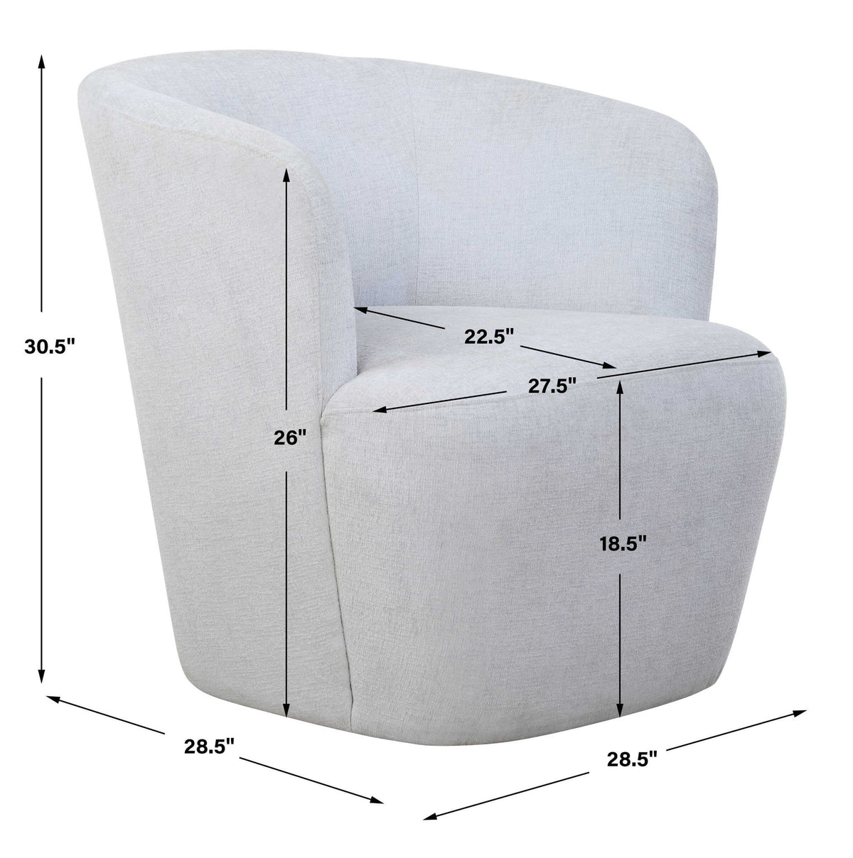 Mist - Barrel Swivel Chair