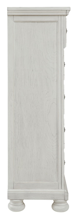 Robbinsdale - Five Drawer Chest - Antique White - R&R Furniture Gallery (Fountain Valley, CA)