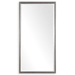 Silver metallic wall mirror by Uttermost with a sleek, modern design and reflective surface for stylish home decor.