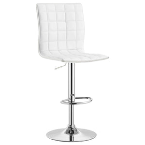 Ashbury - Upholstered Adjustable Bar Stool (Set of 2) - White