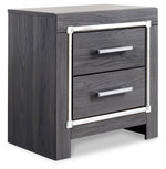 Lodanna - Two Drawer Night Stand - Gray - R&R Furniture Gallery (Fountain Valley, CA)