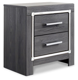 Lodanna - Two Drawer Night Stand - Gray - R&R Furniture Gallery (Fountain Valley, CA)