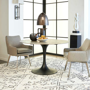 Brando - 48" Dining Table - Black / Woodtone