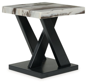 Cendill - Occasional Table Set (Set of 3) - Dark Brown / White / Black - R&R Furniture Gallery (Fountain Valley, CA)