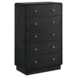 Burton - 5 Drawer Chest Of Drawers - Black