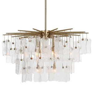 Seeded Shield - 8 Light Chandelier