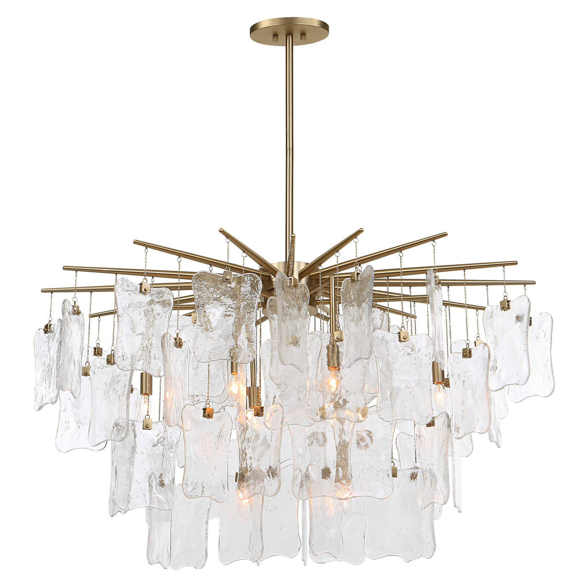 Seeded Shield - 8 Light Chandelier