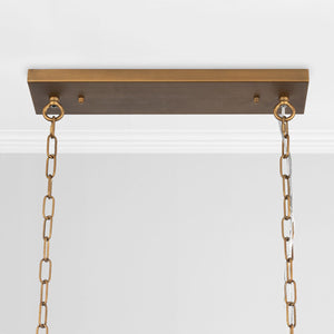 Tressia - Glass Round Chandelier - Brass - R&R Furniture Gallery (Fountain Valley, CA)