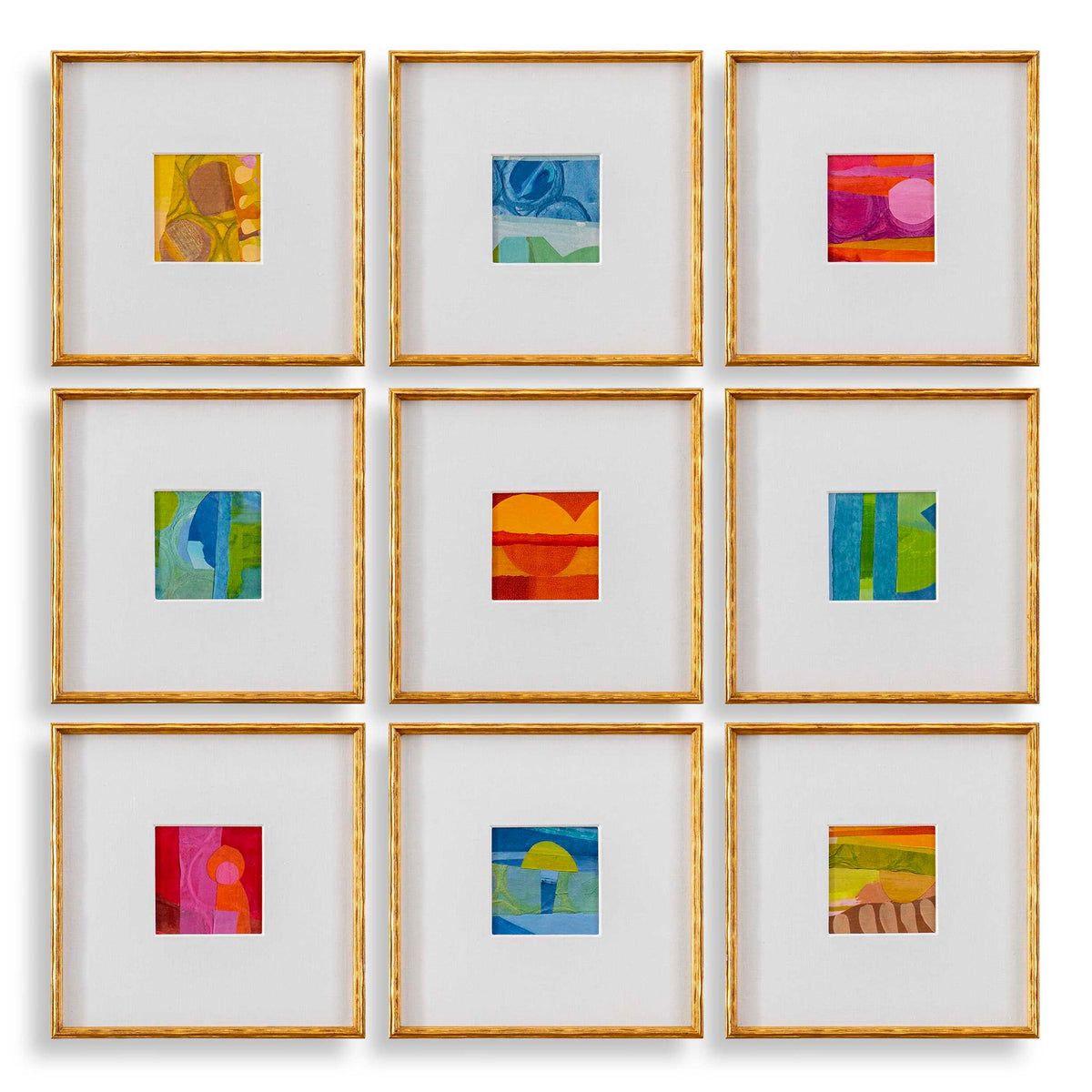 Petite Bijoux - Framed Canvases (Set of 9) - Brilliant