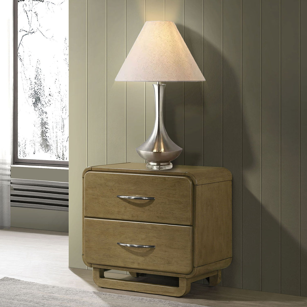 Tully - 2 Drawer Nightstand - Nutmeg Brown
