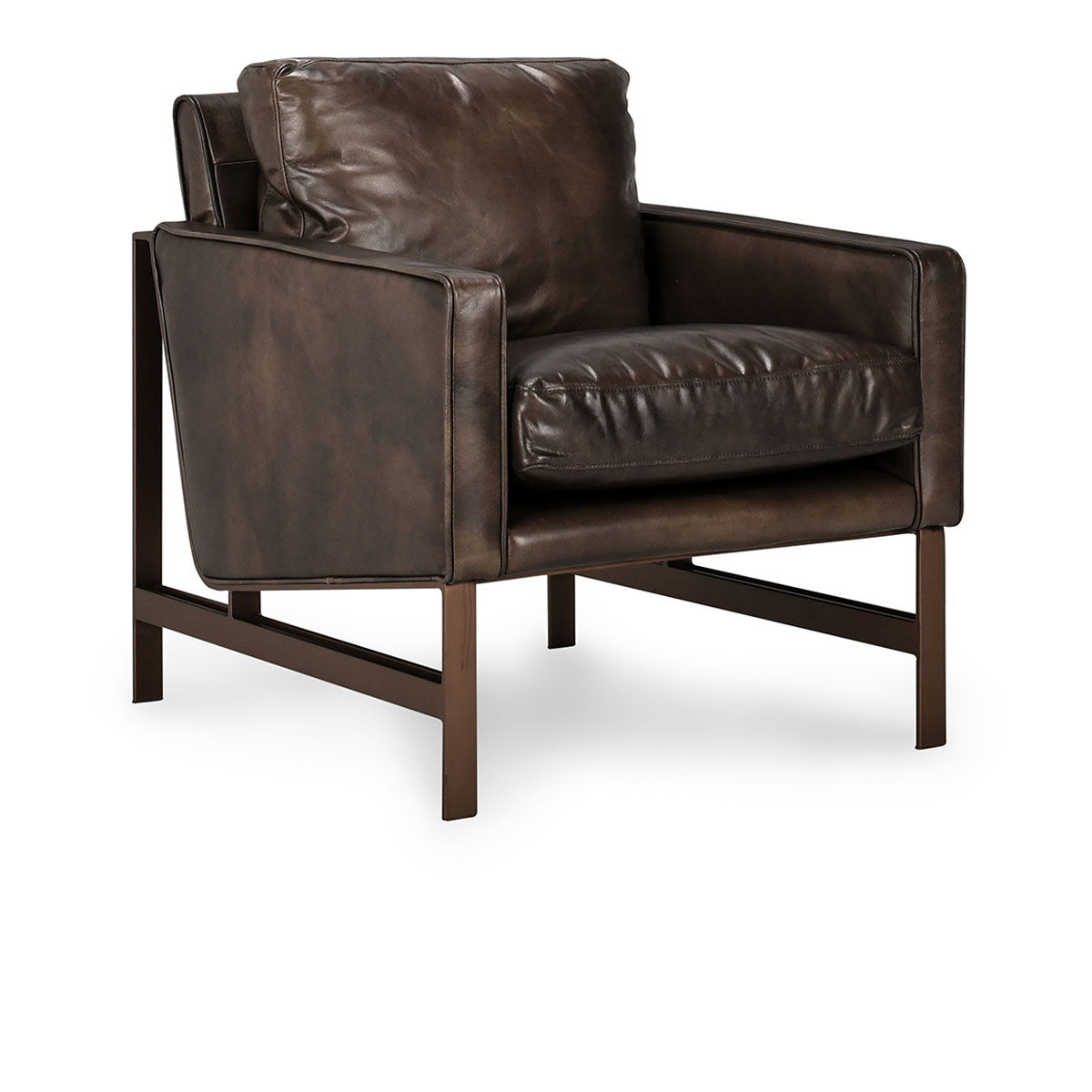 Classic Home Chelsea Club Chair in Truffle Brown with plush upholstery and wooden legs, showcasing a stylish and comfortable seating option.