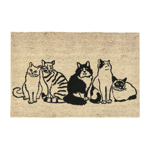 Doormats - Kitty Crew Doormat - Black / Sand
