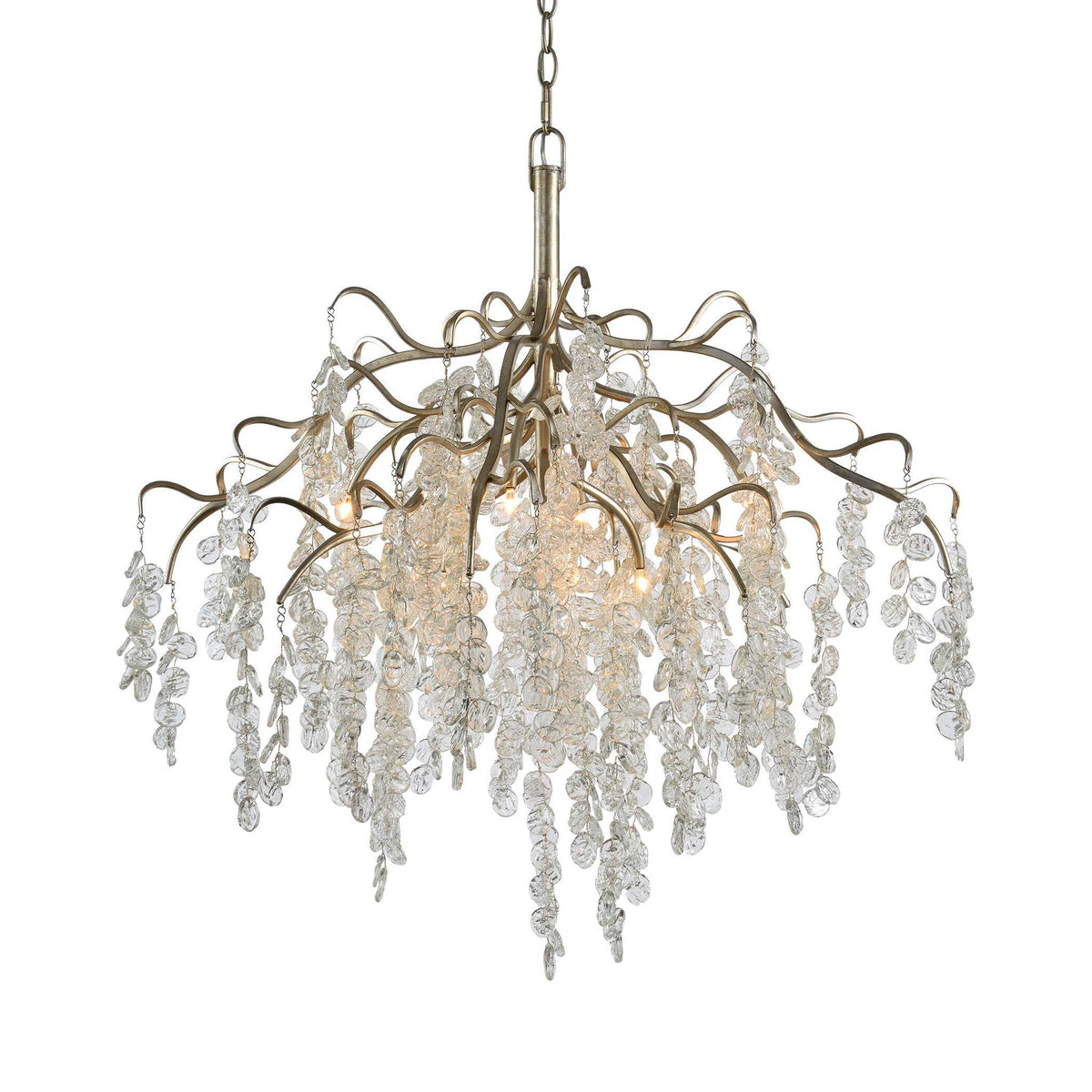 Boreas - 7 Light Chandelier - Silver / White