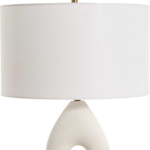 Meridian - Ivory Stone Table Lamp - White