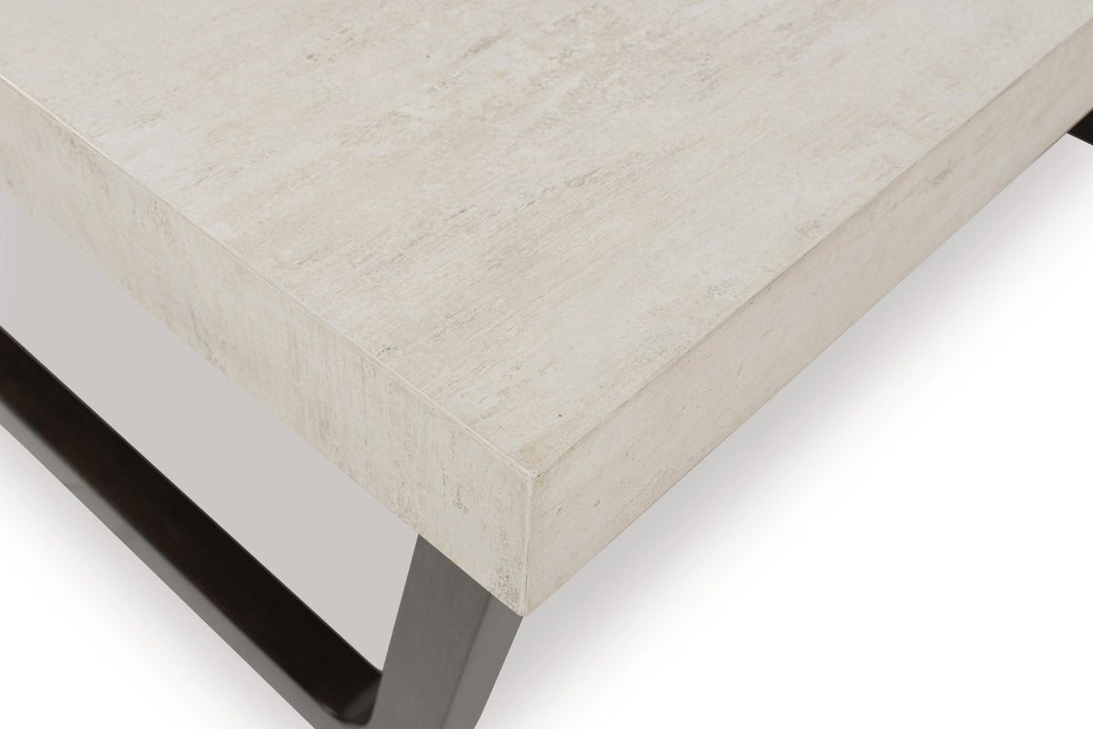 Set of two Westenfort occasional tables by Signature Design in espresso and gray finish, featuring modern, versatile table designs.