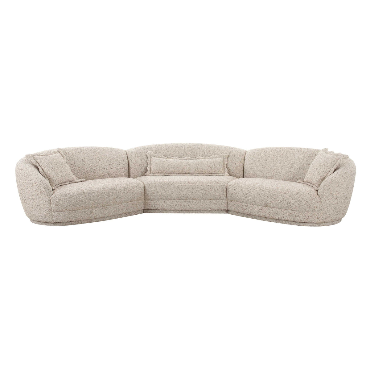 Marion - Textured Boucle Large Sectional - Two-Tone - R&R Furniture Gallery (Fountain Valley, CA)