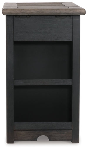 Tyler Creek - Chair Side End Table - Grayish Brown / Black - R&R Furniture Gallery (Fountain Valley, CA)