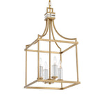 Montreal - 4 Light Brass Lantern Pendant - Gold