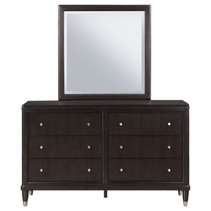 Navarro - 6 Drawer Dresser With Mirror - Brown