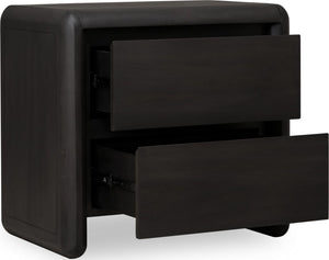 Xolani Two Drawer Acacia Wood Nightstand in Jaguar