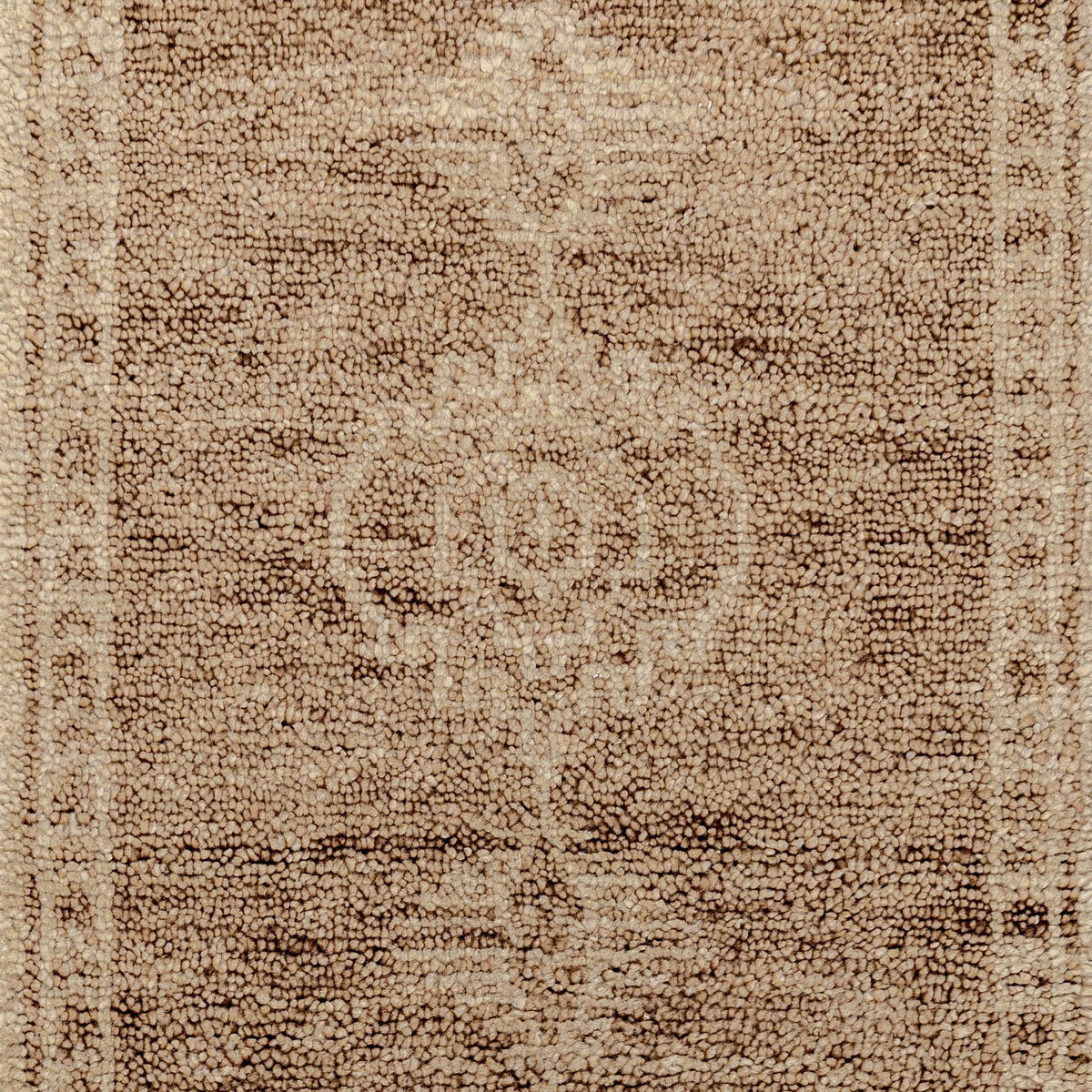 Classic Home Luxor Cairo hand-knotted rug with intricate geometric patterns in warm earthy tones.