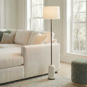 Floor Lamp - Dark Bronze / White