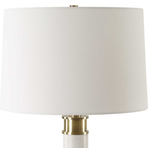 Plinth - White Marble Table Lamp