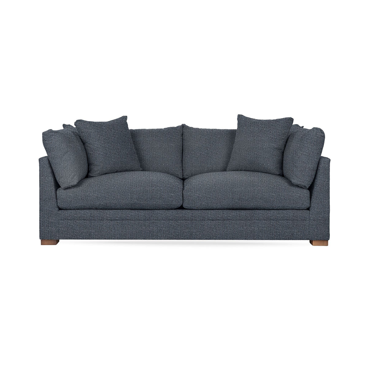 Classic Home Audrey stationary sofa with plush cushions and elegant design, showcasing a cozy living room setup.