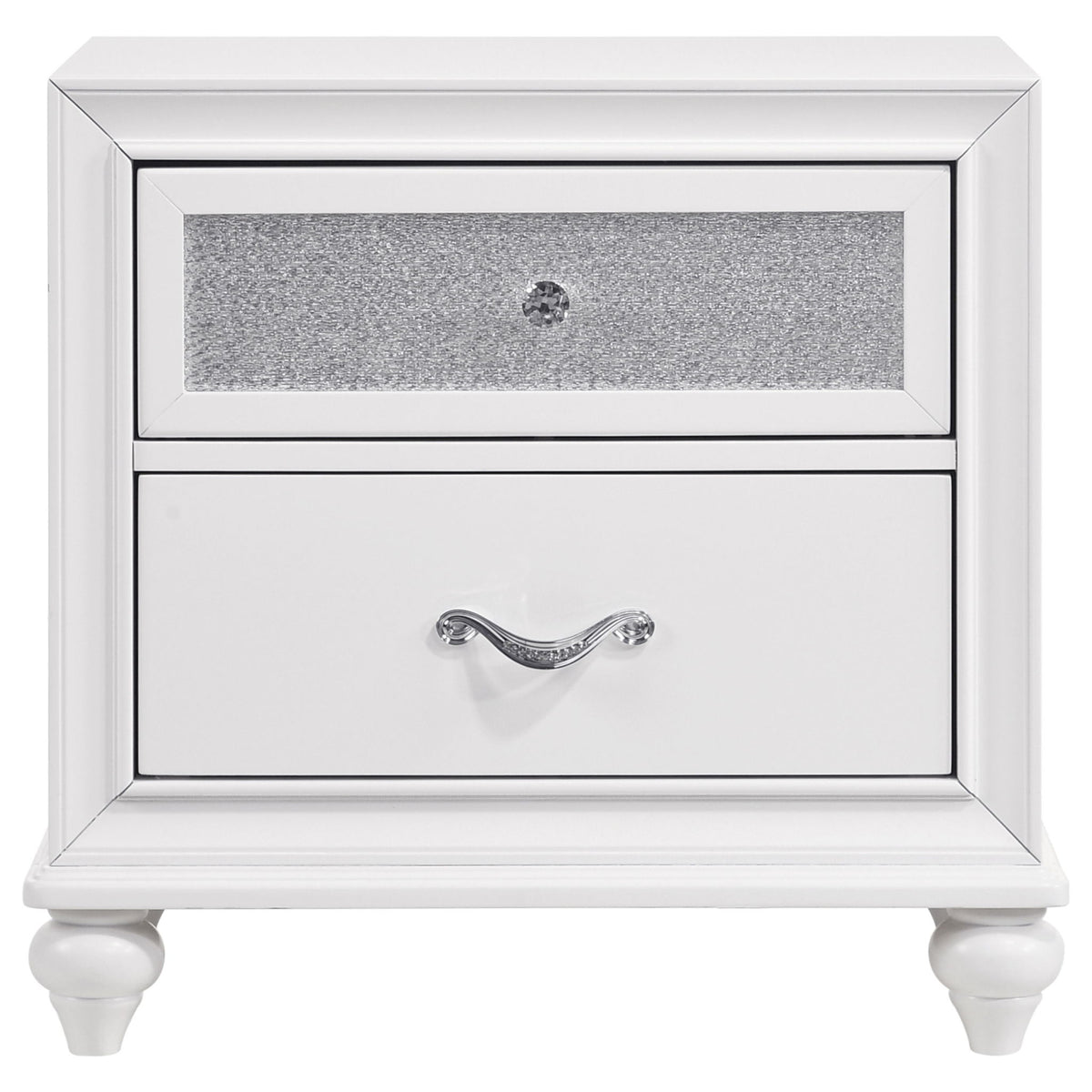 Barzini - 2 Drawer Nightstand Storage - White