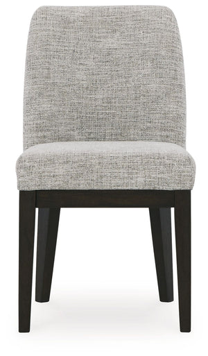 Burkhaus - Dining UPH Side Chair (Set of 2) - Beige / Dark Brown - R&R Furniture Gallery (Fountain Valley, CA)