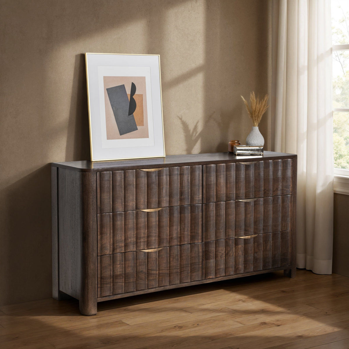 Baylee - 6 Drawer Dresser - Cocoa Brown - R&R Furniture Gallery (Fountain Valley, CA)