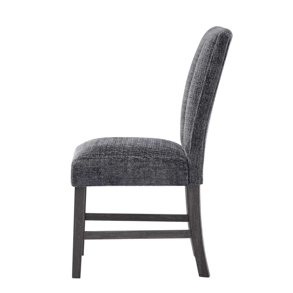 Dining Chair With Padded Seating And Back (Set of 2) - Dark Gray