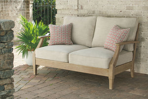 Clare View - Loveseat w/Cushion - Beige - R&R Furniture Gallery (Fountain Valley, CA)