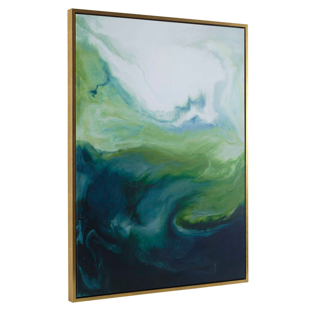 Serene Green - Framed Abstract Art