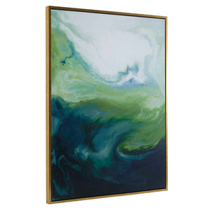 Serene Green - Framed Abstract Art