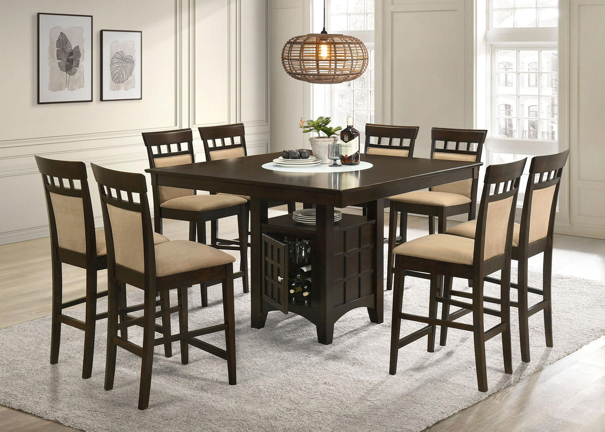 Gabriel 9-piece Square Counter Height Dining Set Cappuccino