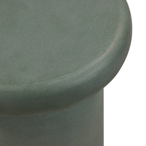 TOV Furniture Lydia side table with a sleek, modern design and wooden finish, featuring a round top and sturdy base.