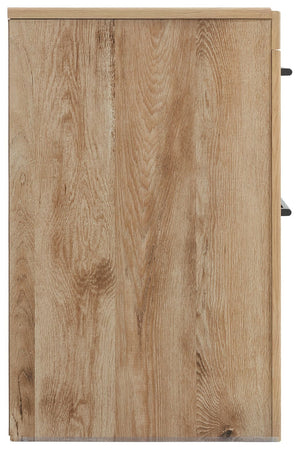 Hyanna - Two Drawer Night Stand - Tan Brown - R&R Furniture Gallery (Fountain Valley, CA)