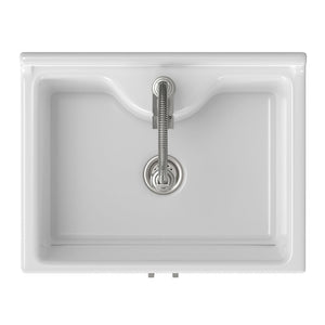 Hennessy - Deluxe Laundry Utility Sink And Cabinet - White
